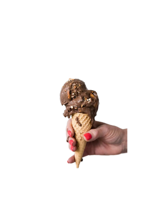 chocolate peanut butter pretzel ice cream food