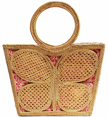 woven butterfly tote