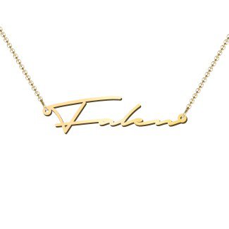 10K Yellow Gold Personalized Signature Name Necklace | Jewlr