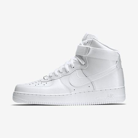 white mid high air force ones