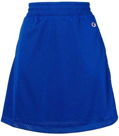 embroidered logo perforated skirt