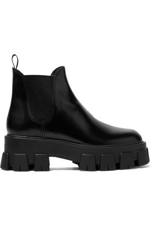 Prada | Leather Chelsea boots | NET-A-PORTER.COM