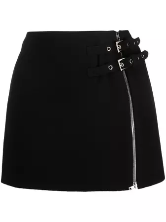 Alessandra Rich Tweed Buckled Miniskirt - Farfetch