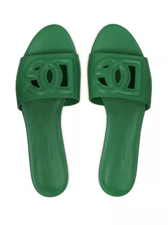 Dolce & Gabbana logo-embossed leather sandals