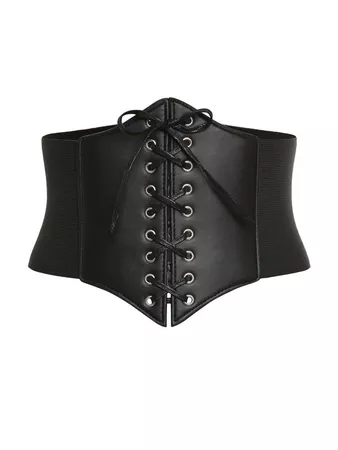 Lace Up Faux Leather Corset Belt | SHEIN USA