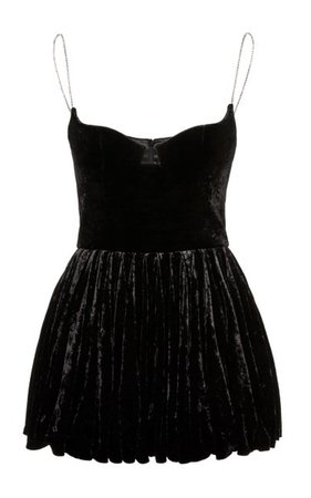 Pleated Velour Mini Dress By Magda Butrym | Moda Operandi