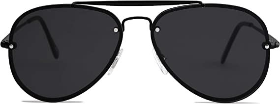 Amazon.com: SOJOS Men's Women's Sunglasses, Rimless Metal Frame SJ1105 with Black Frame/Grey Lens : Clothing, Shoes & Jewelry