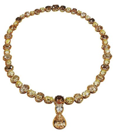 Cartier Colored Diamond Necklace