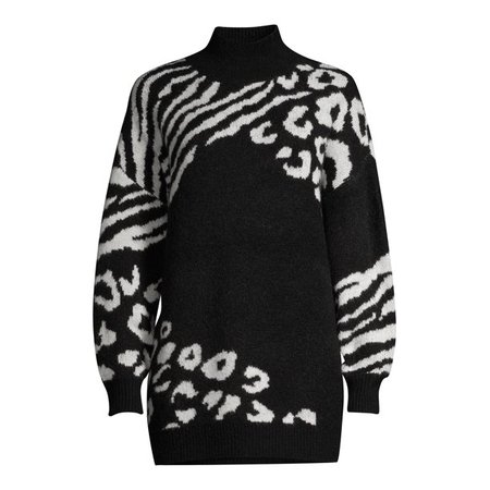 Scoop - Scoop Women's Abstract Animal Tunic Sweater - Walmart.com - Walmart.com