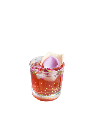 pomegranate rose gin fizz cocktails drinks