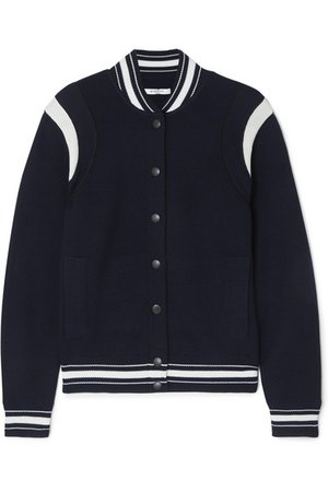 Givenchy | Appliquéd striped wool-blend bomber jacket | NET-A-PORTER.COM
