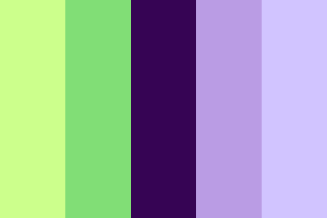 purple and green
