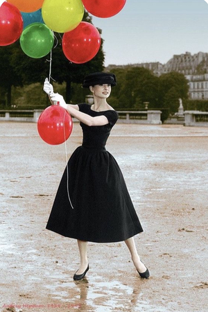 Audrey Hepburn black dress funny face