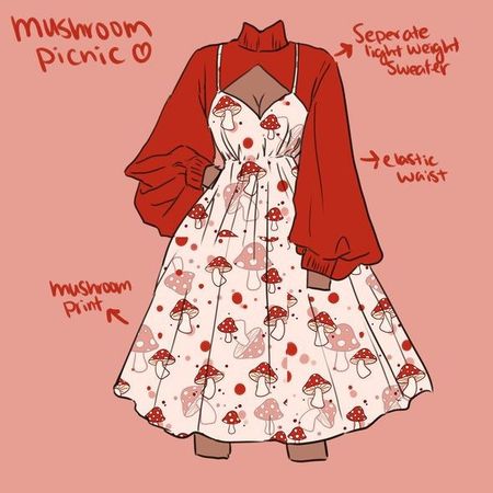 Mushroom Dress Pinterest