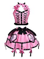 Taboo Doll Love and Desire Sexy Girls Pink Top / Puff Skirt by Diamond Honey