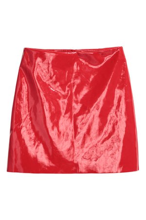 Patent skirt - Bright red - Ladies | H&M GB