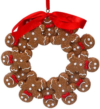 Gisela Graham Gingerbread Wreath Decoration 17181 Gingerbread: Amazon.co.uk: Kitchen & Home