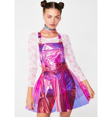 Candy Gurl Hologram Overall Dress