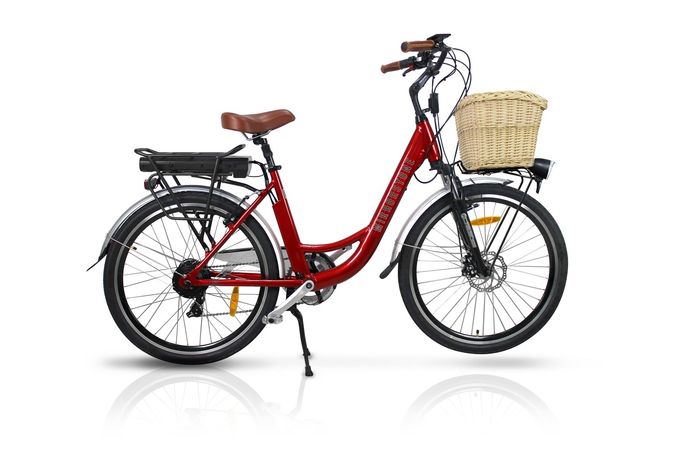 Vintage Dutch Style Electric Bike Cherry Red 26" Wheels - Whilst Stocks Last!