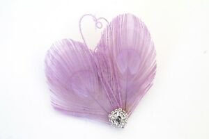eBay Details about Wedding Bridal Lavender Purple Lilac Peacock Feather Fascinator Hairpiece Clip