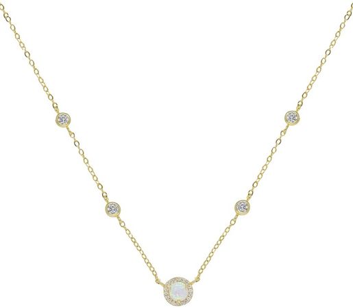 Opal Chain Necklace