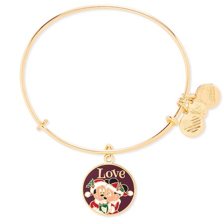 Santa Mickey and Minnie Mouse Bangle by Alex and Ani