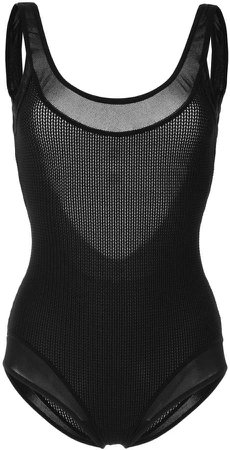 PRE-OWNED ribbed swimsuit
