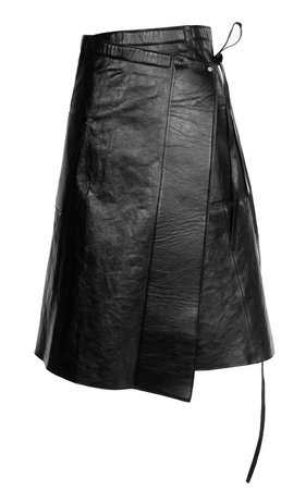 Apron Leather Midi Wrap Skirt by Peter Do | Moda Operandi
