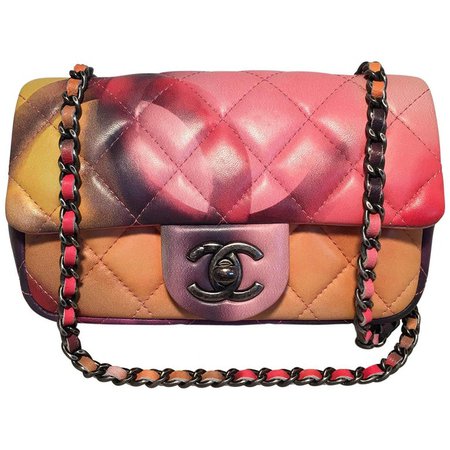 LIMITED EDITION Chanel Flower Power Small Classic Flap Shoulder Bag For Sale at 1stdibs