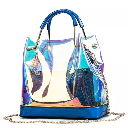 Shenglu Beach Transparent Hologram Laser Handbags Women Jelly Shoulder Bags Female Harajuku Big Tote Girl Messenger Bag Slrs46 - Buy Beach Bag,Hologram Bag,Transparent Bag Product on Alibaba.com
