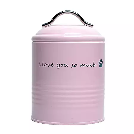 American Pet Supplies I Love You So Much Dog Treat Canister Gift Set (pink And Blue) : Target