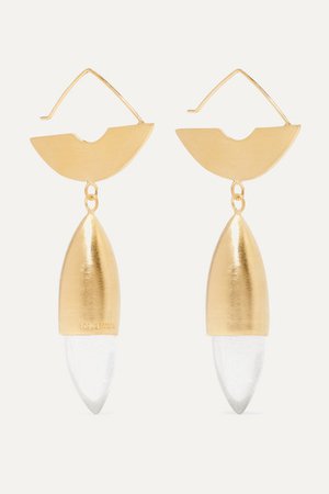 1064 Studio | Gold-plated and resin earrings | NET-A-PORTER.COM