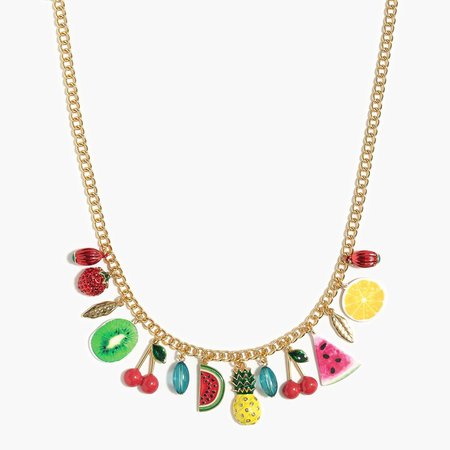 Mixed fruit statement necklace