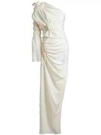 KHAITE Apollo one-shoulder Draped Long Dress - Farfetch
