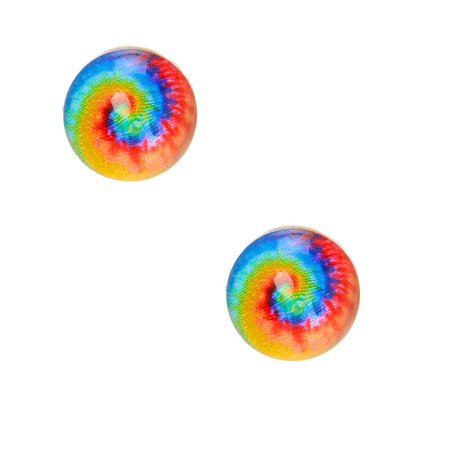 Rainbow Tie Dye Stud Earrings | Claire's US