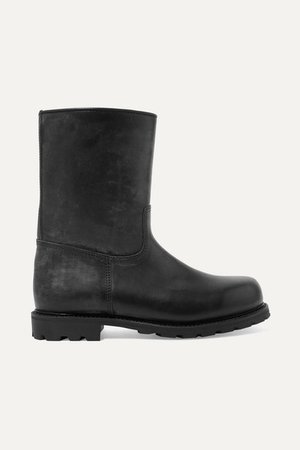 Arlbergerin Shearling-lined Leather Boots - Black
