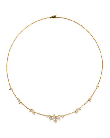 Paul Morelli 18k Yellow Gold Diamond Confetti Single Wire Necklace | Neiman Marcus