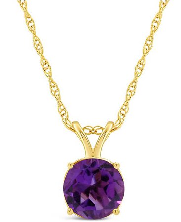 Macy's Garnet 1-5/8 ct. t.w. Pendant Necklace in 14K Yellow Gold. Also Available in Amethyst, Citrine, Blue Topaz, White Topaz and Peridot & Reviews - Necklaces - Jewelry & Watches - Macy's