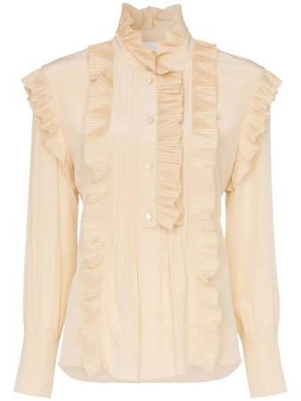 Chloé ruffle detail silk blouse