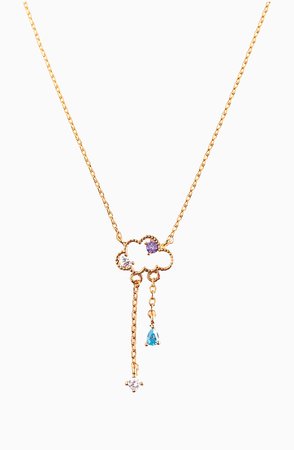 Girls Crew Reigning Clouds Pendant Necklace