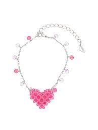 Single Heart Beads Bracelet (Fuchsia Pink) - Google Search