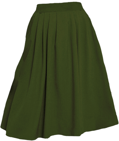 rebbie_irl’s green olive midi skirt | modcloth