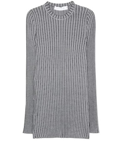 Rib-knitted top
