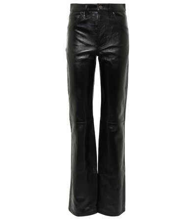 Dodo Bar Or - High-rise straight leather pants | Mytheresa