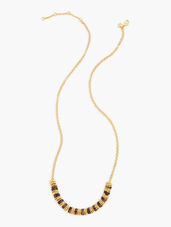 Tortoise & Gold Beaded Necklace | Talbots