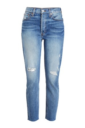 High Rise Ankle Crop Jeans Gr. 29