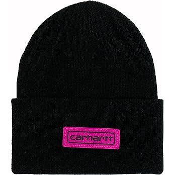 Carhartt Men's Knit Logo Patch Beanie, Black, One Size at Amazon Men’s Clothing store