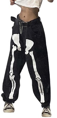 black jeans skeleton pants png y2k