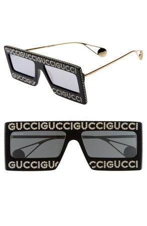 Gucci 60mm Mask Rectangular Sunglasses | Nordstrom