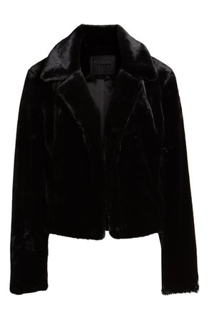 BLANKNYC Crop Faux Fur Jacket | Nordstrom